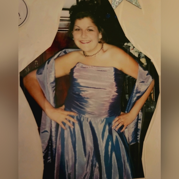 Vintage Scott McClintock Millenium 2000 - Strapless Iridescent Purple Gown - Picture 4 of 4